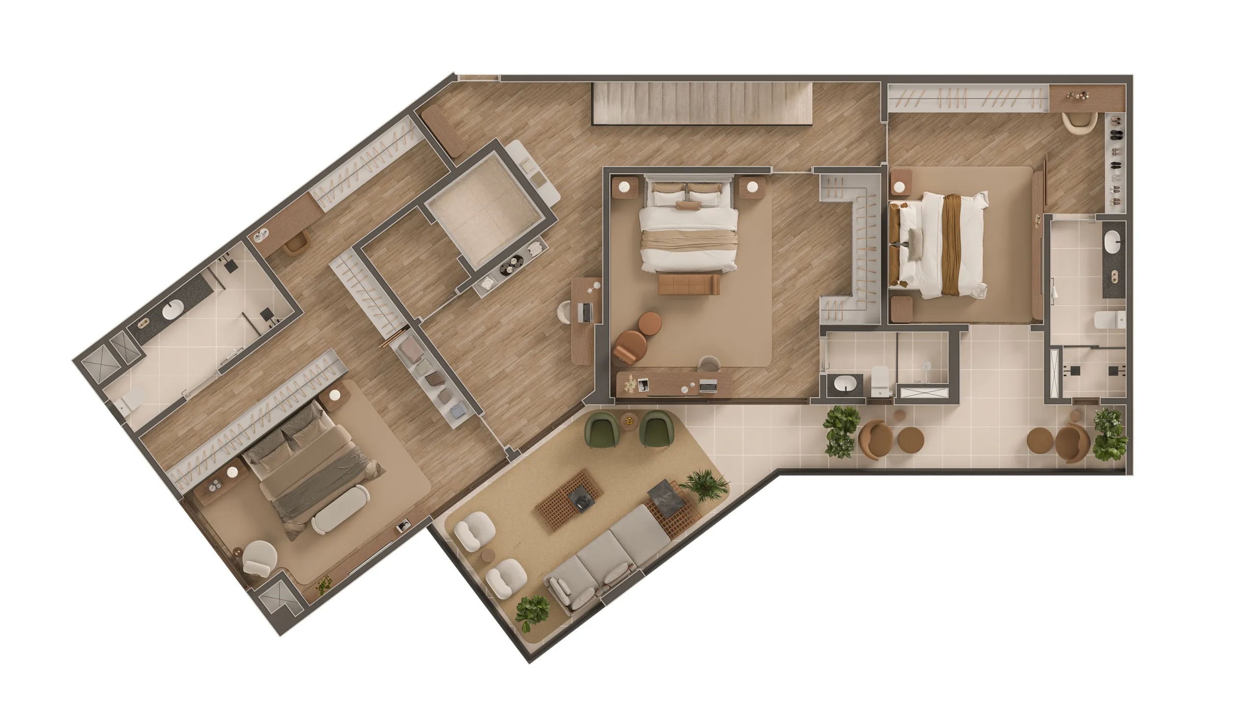 Zt085 56 Planta Humanizada Da Cobertura Duplex Iii Inferior